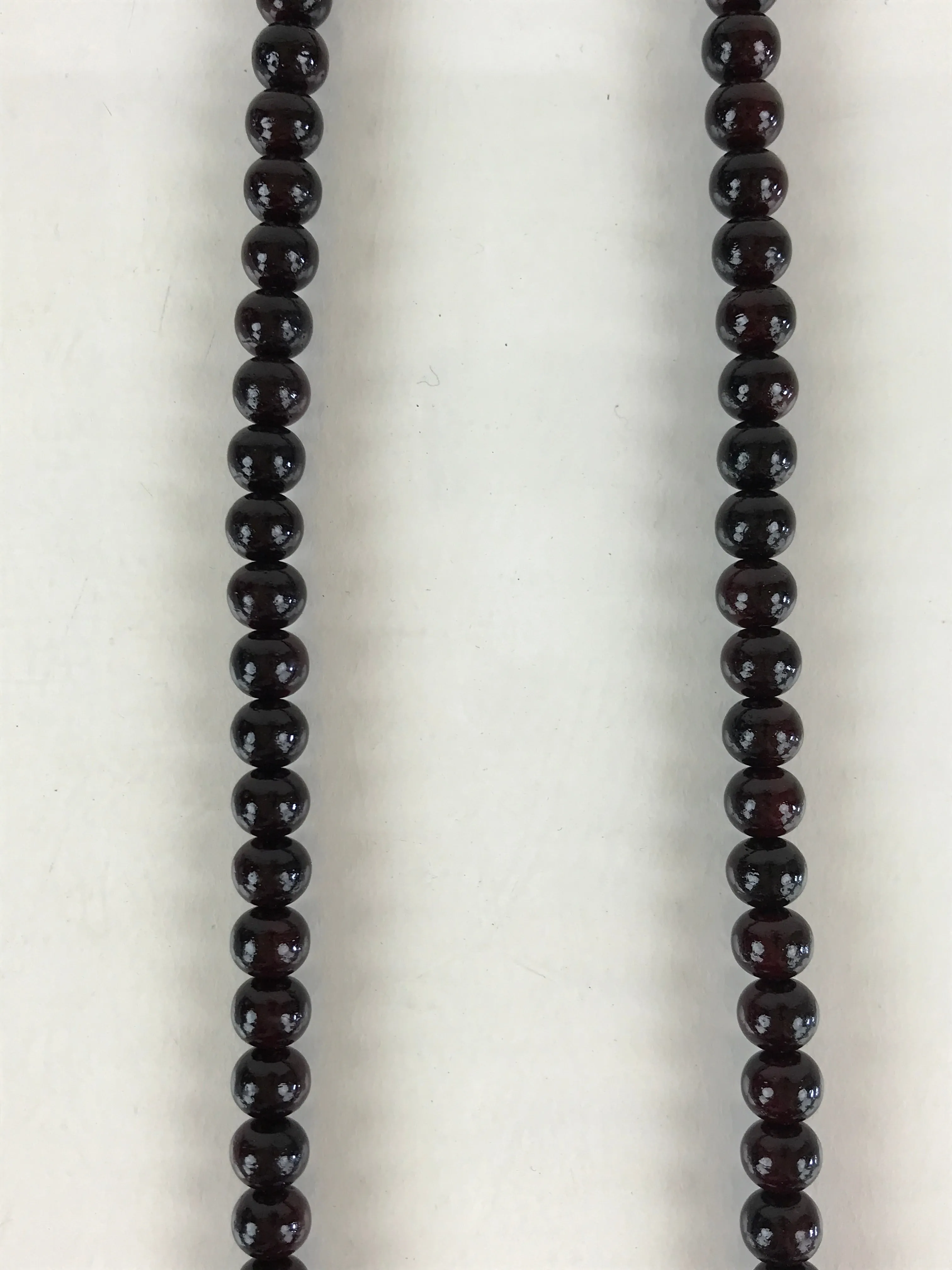 Japanese Buddhist Prayer Beads Vtg Red Sandalwood Long Juzu Bracelet JZ105