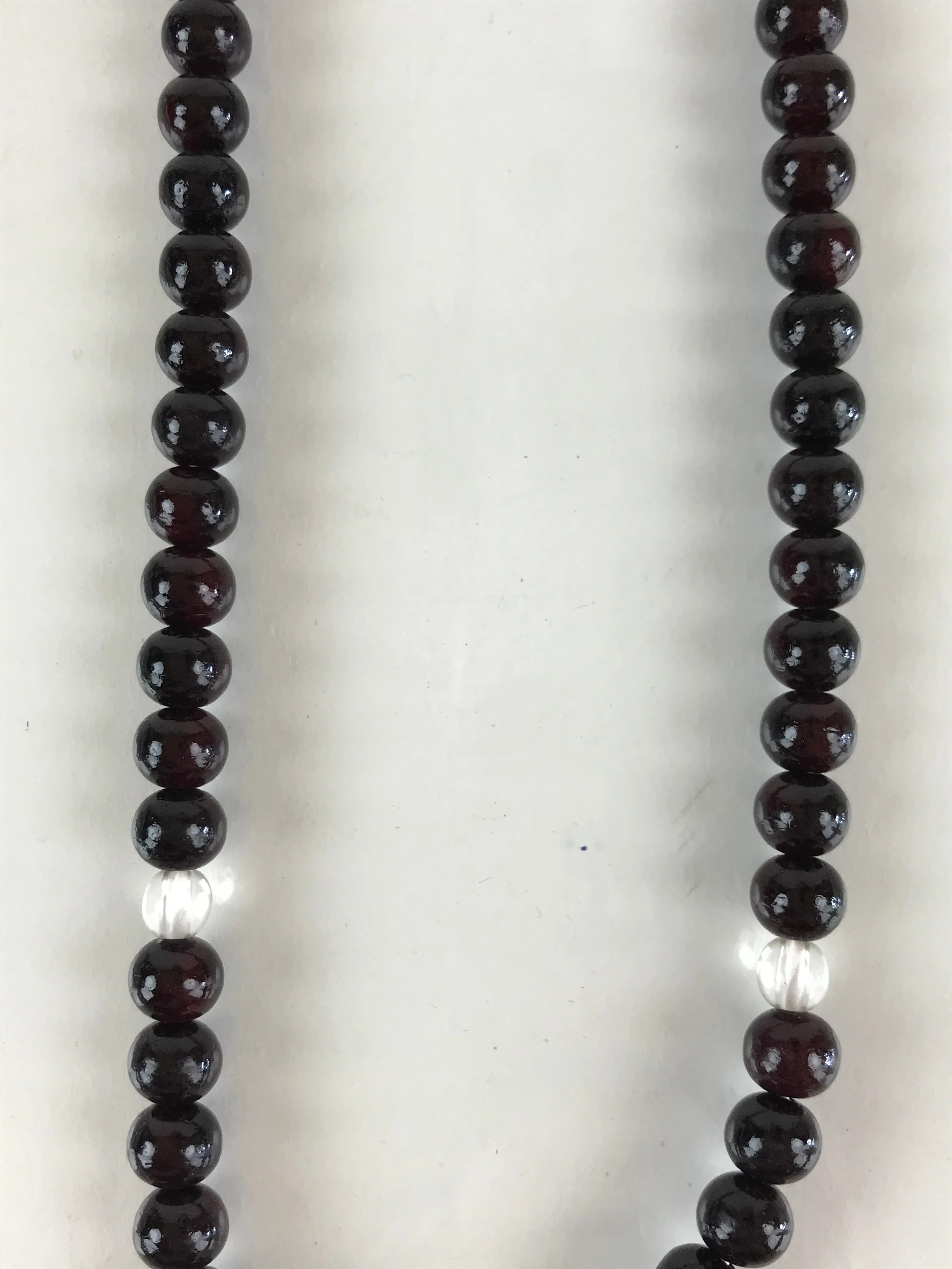 Japanese Buddhist Prayer Beads Vtg Red Sandalwood Long Juzu Bracelet JZ105