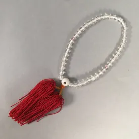 Japanese Buddhist Prayer Beads Vtg Translucent Juzu Rosary Bracelet JZ51