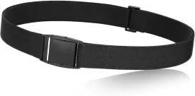 JASGOOD No Show Women Stretch Belt Invisible Elastic Web Strap Belt with Flat Buckle for Jeans Pants Dresses