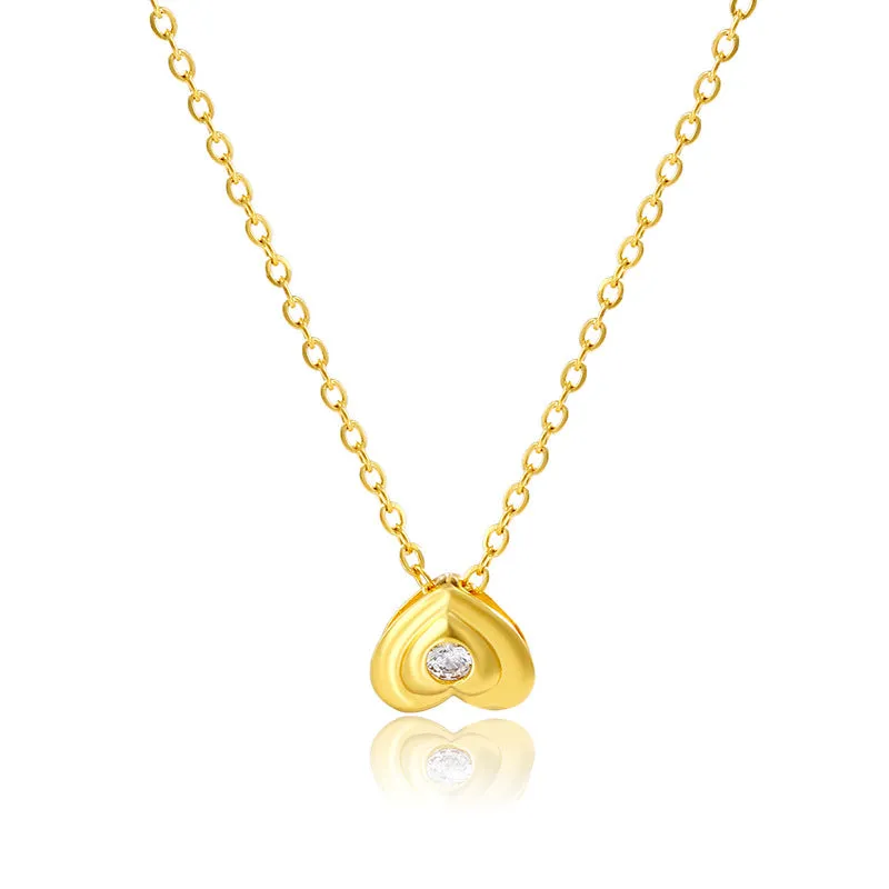 Jewelry hollow diamond love necklace jewelry women's European and American fashion niche temperament clavicle chain necklace
