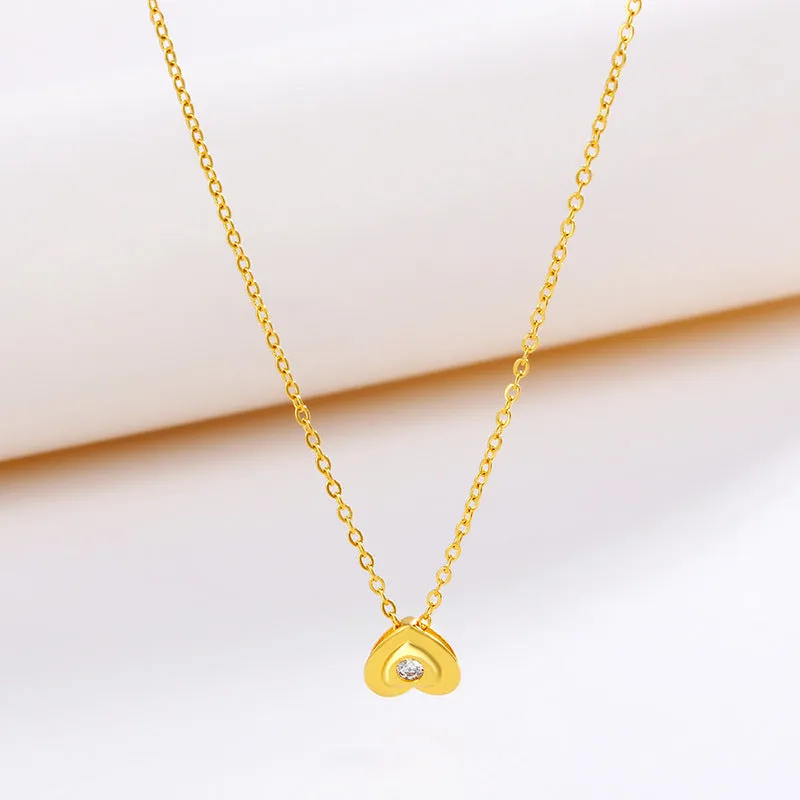 Jewelry hollow diamond love necklace jewelry women's European and American fashion niche temperament clavicle chain necklace