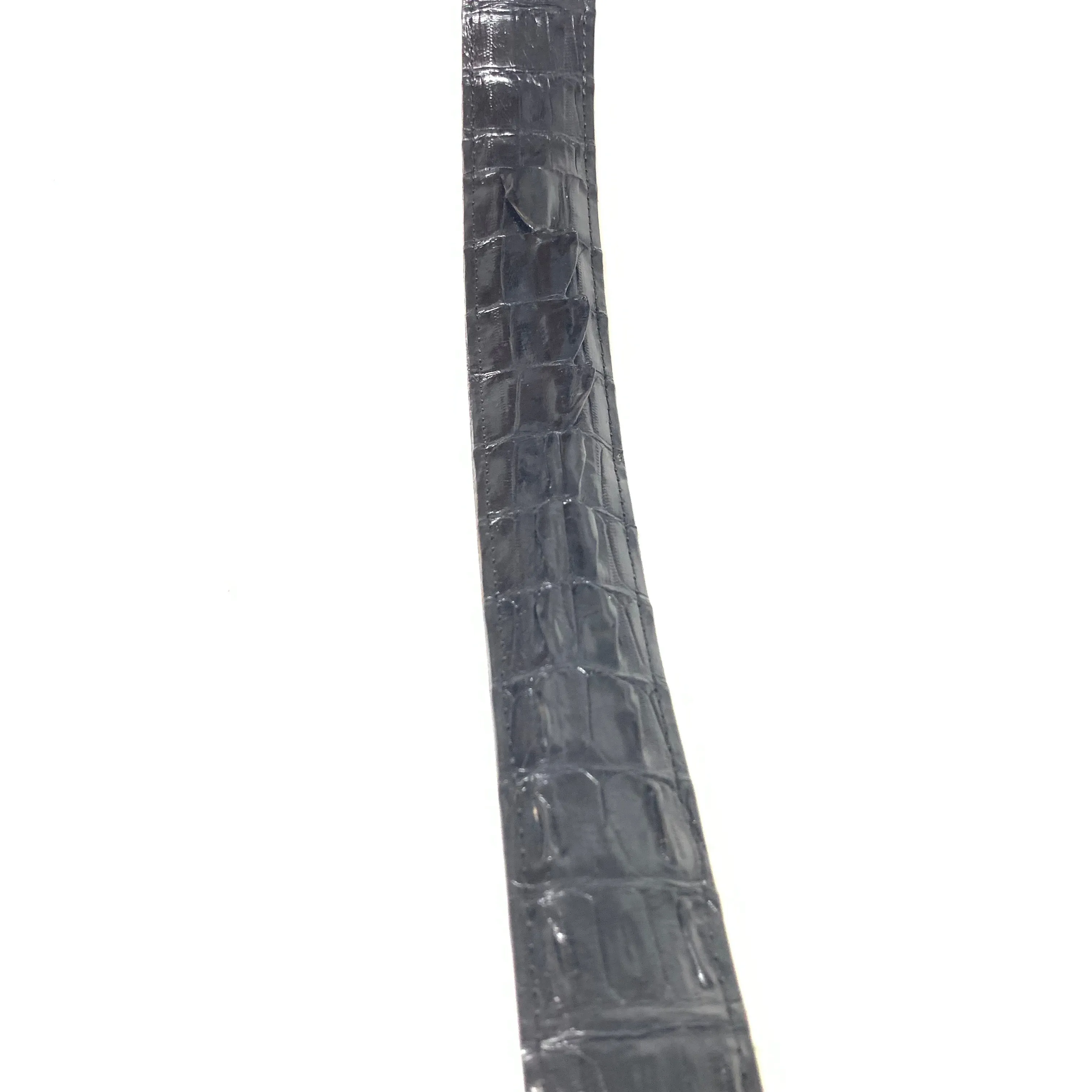 Kashani Black Hornback Crocodile Tail Exotic Skin Belt