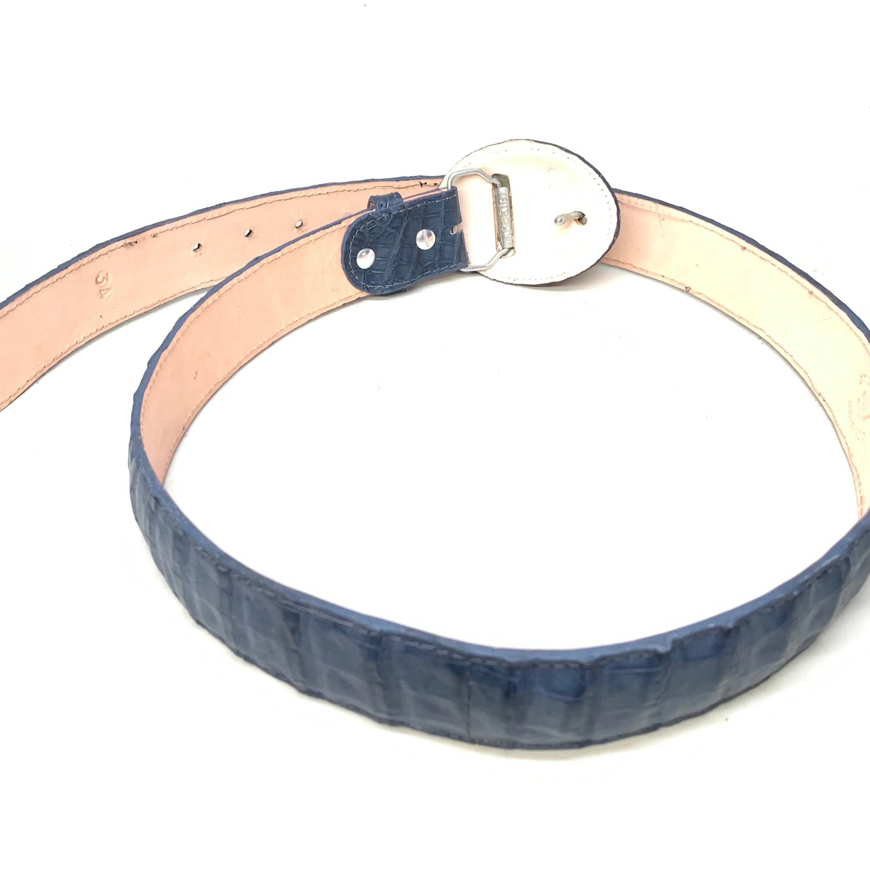 Kashani Blue Crocodile Belt