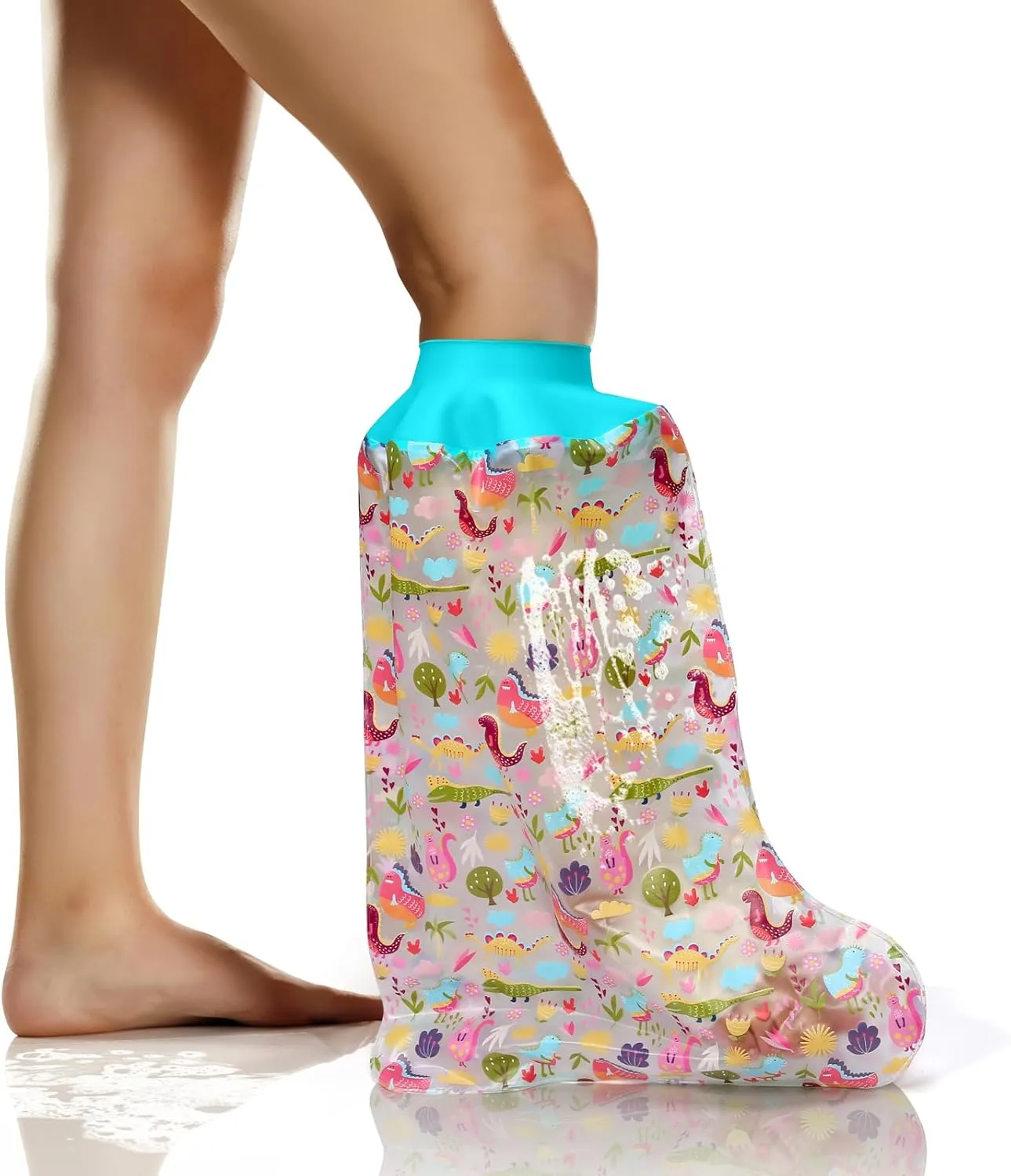 Kids Cast Cover for Shower Leg Kids, 100% Waterproof Toddler Leg Cast Cover for Showering, Reusable Child Foot Cast Bag Cast Protector for Swimming & Bathing
