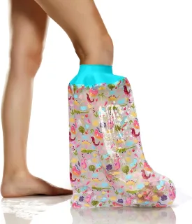 Kids Cast Cover for Shower Leg Kids, 100% Waterproof Toddler Leg Cast Cover for Showering, Reusable Child Foot Cast Bag Cast Protector for Swimming & Bathing