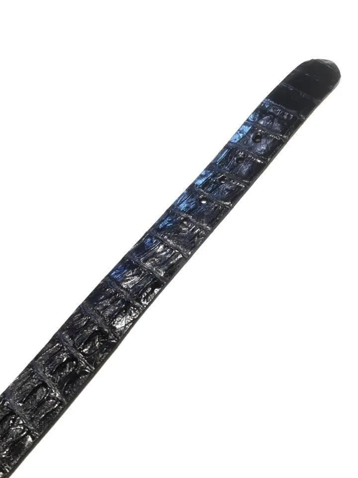 Los Altos Black Crocodile Full Skin Belt