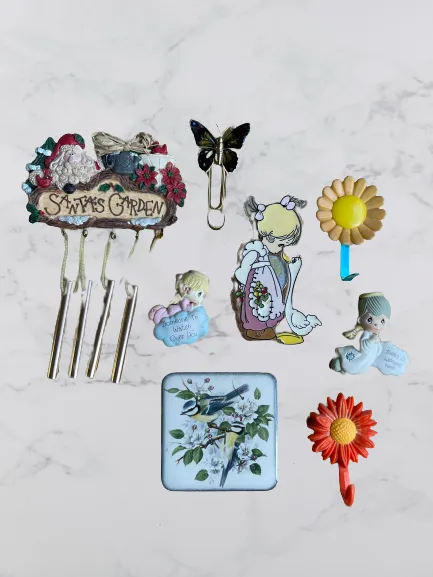 Lot of 7 Vintage Magnets   Butterfly Clip