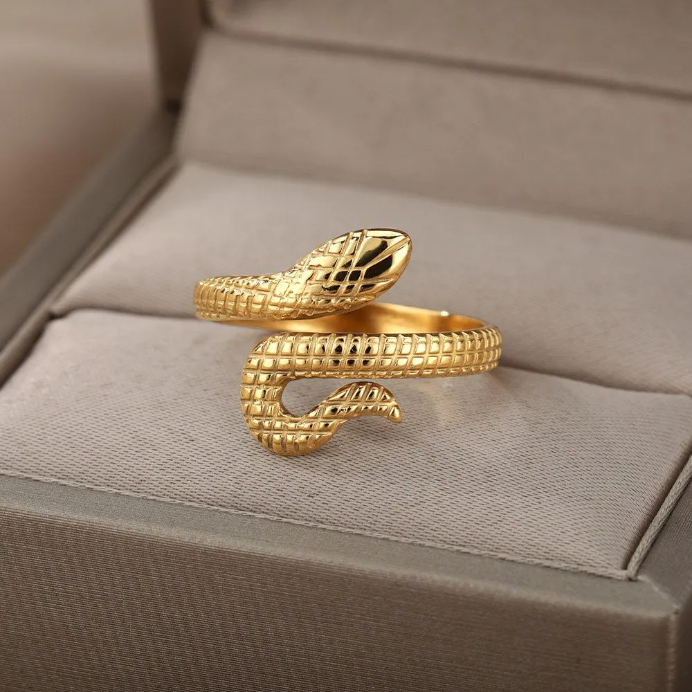 Lotus Rings For Women Vintage Gothic Stainless Steel Flora  Couple Ring