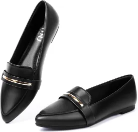 MUSSHOE Flats Shoes Women Pointed Toe Womens Flats Loafers