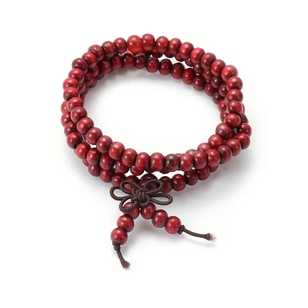 New Religion Buddhist Women Men Prayer Beads Wood Bead Bangle Copper Coin Buddha Bracelet
