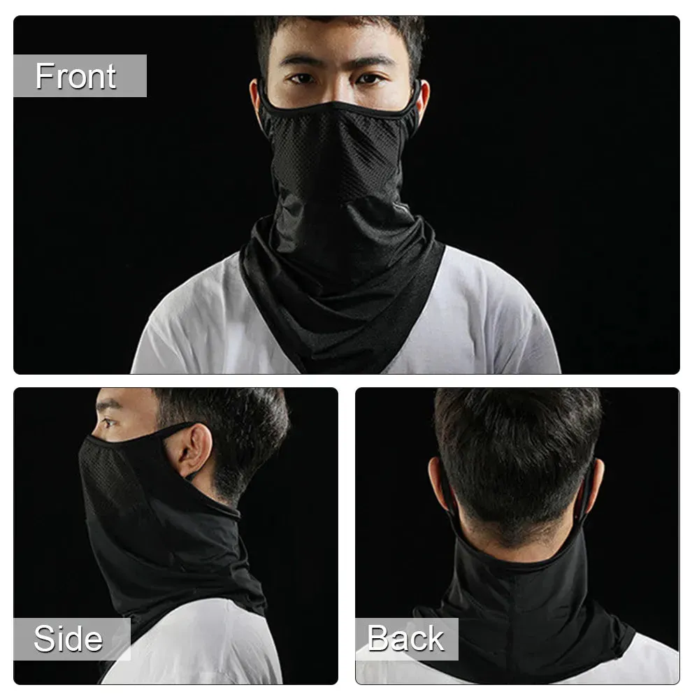 NEWBOLER  Summer Bicycle Face Mask Ice Fabric Anti-sweat Breathable Sport Cycling Running Scarf Headwear Men Women Bike Mask