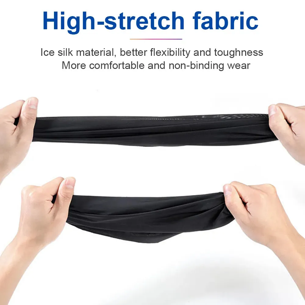 NEWBOLER  Summer Bicycle Face Mask Ice Fabric Anti-sweat Breathable Sport Cycling Running Scarf Headwear Men Women Bike Mask
