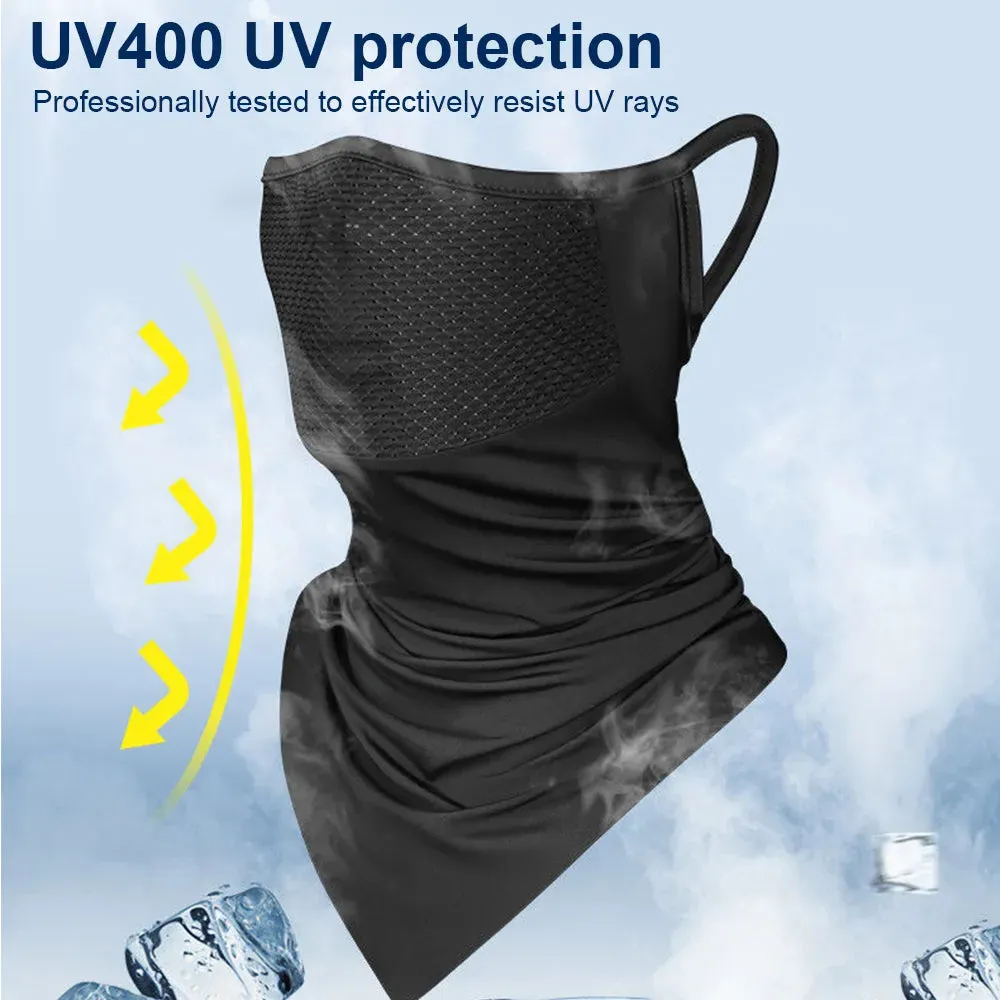 NEWBOLER  Summer Bicycle Face Mask Ice Fabric Anti-sweat Breathable Sport Cycling Running Scarf Headwear Men Women Bike Mask