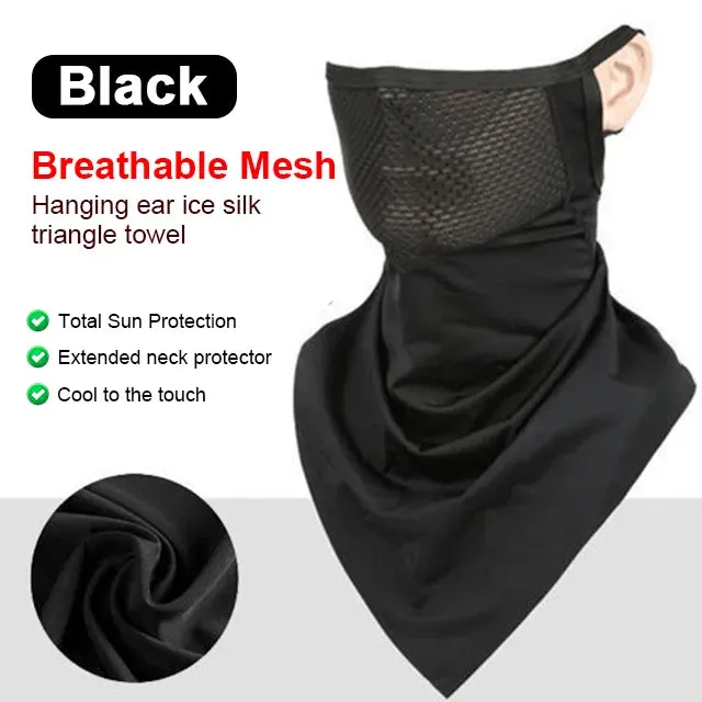 NEWBOLER  Summer Bicycle Face Mask Ice Fabric Anti-sweat Breathable Sport Cycling Running Scarf Headwear Men Women Bike Mask