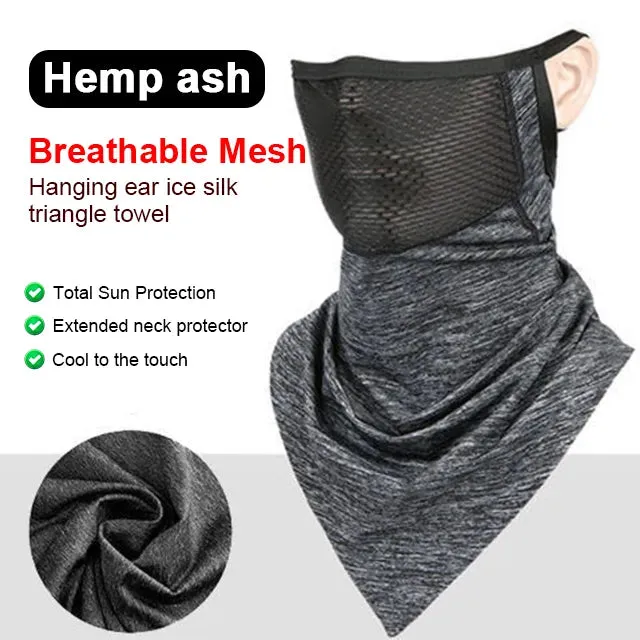 NEWBOLER  Summer Bicycle Face Mask Ice Fabric Anti-sweat Breathable Sport Cycling Running Scarf Headwear Men Women Bike Mask