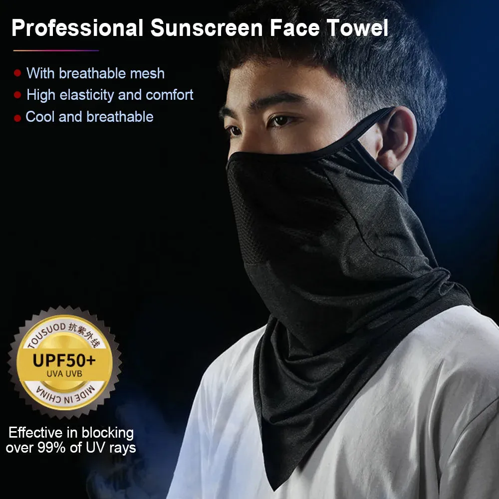 NEWBOLER  Summer Bicycle Face Mask Ice Fabric Anti-sweat Breathable Sport Cycling Running Scarf Headwear Men Women Bike Mask