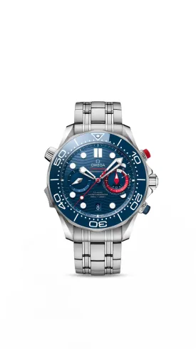 Omega Seamaster Diver 300M Chronometer Chronograph 44mm America's Cup Steel on Steel 210.30.44.51.03.002