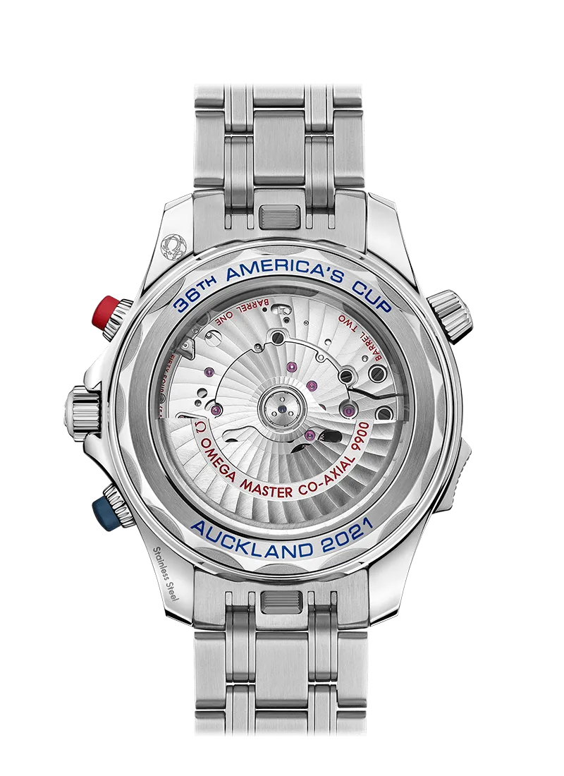 Omega Seamaster Diver 300M Chronometer Chronograph 44mm America's Cup Steel on Steel 210.30.44.51.03.002