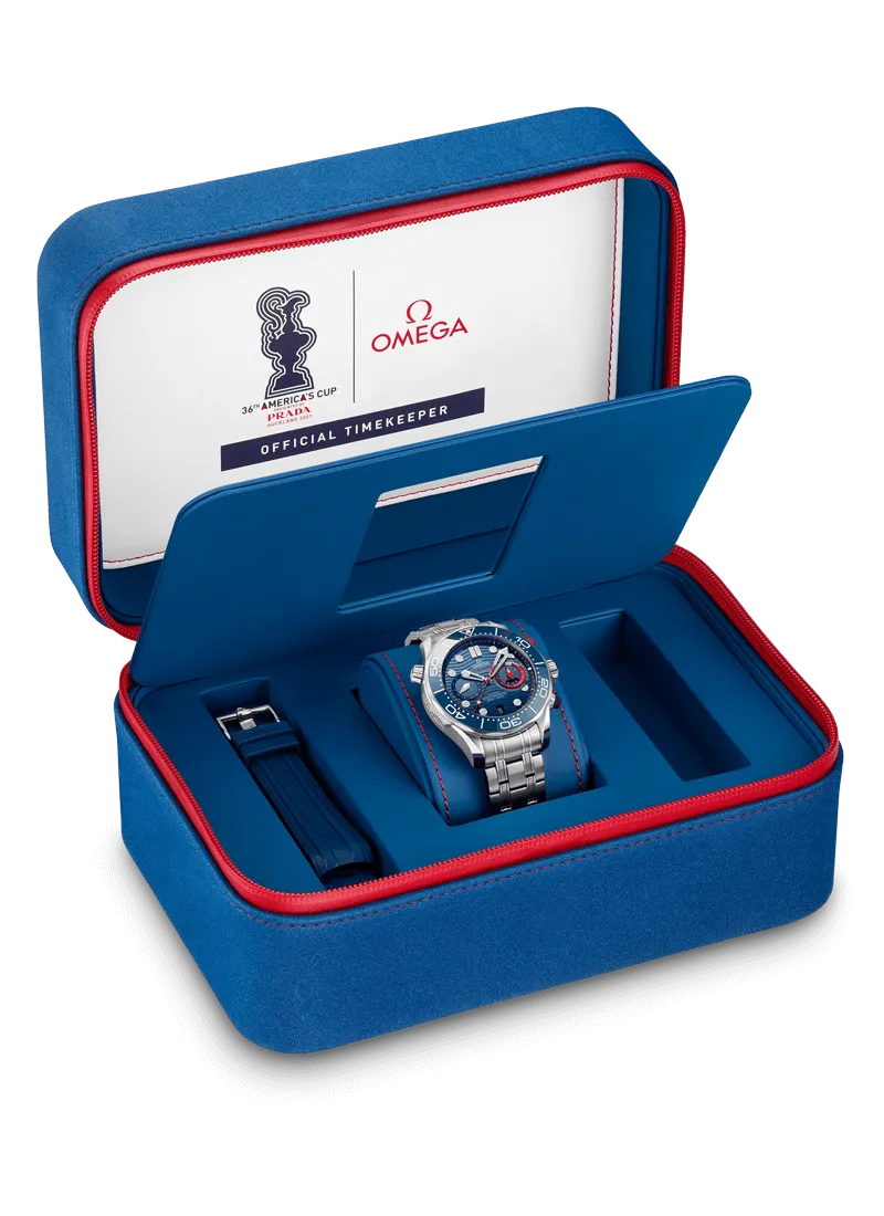 Omega Seamaster Diver 300M Chronometer Chronograph 44mm America's Cup Steel on Steel 210.30.44.51.03.002