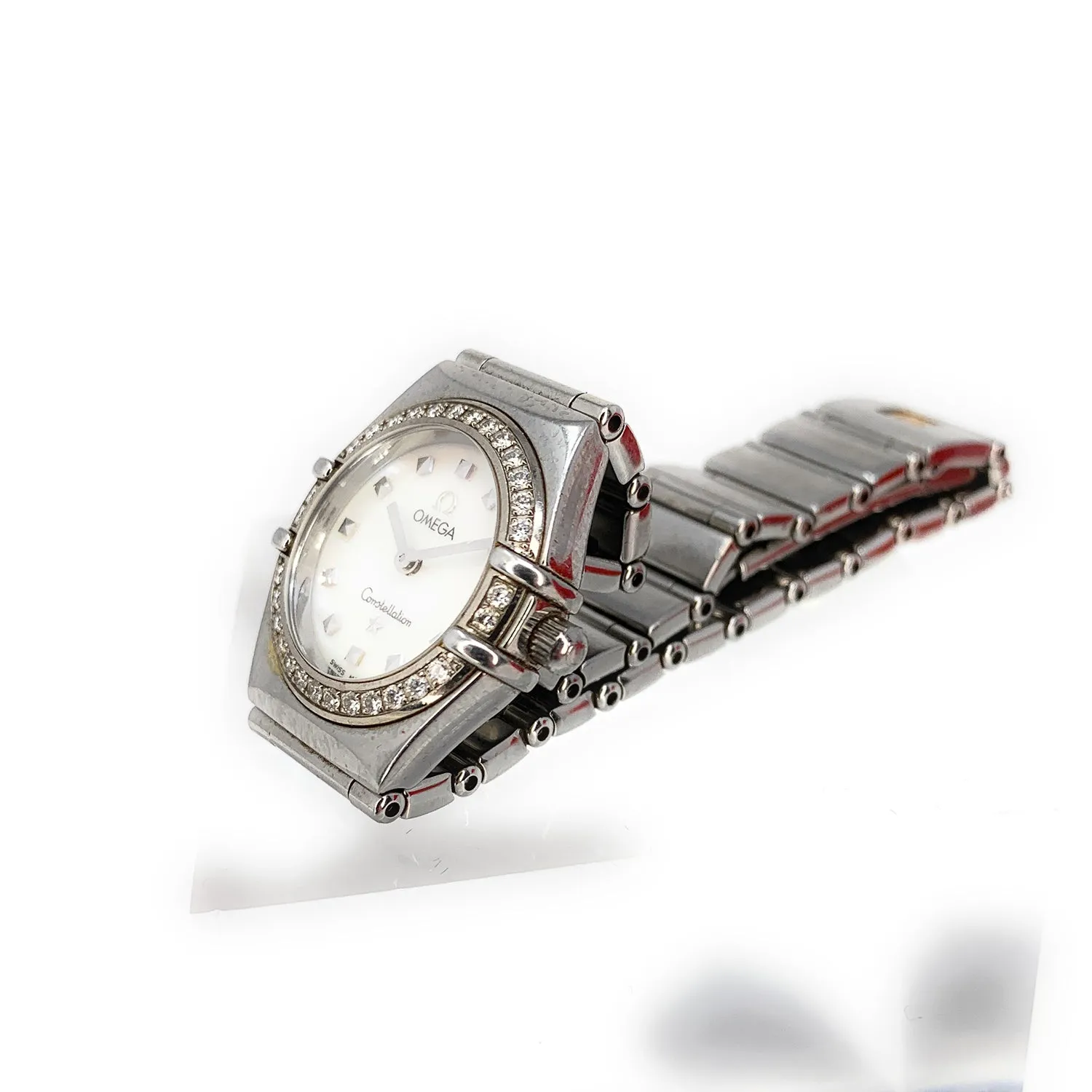 Omega Women's Stainless Steel Diamond Constellation Wristwatch