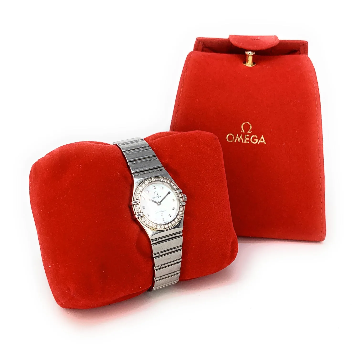 Omega Women's Stainless Steel Diamond Constellation Wristwatch