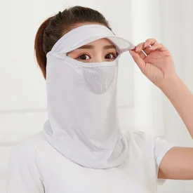 Outdoor Cycling Ice Silk Sunscreen Mask Men Women Riding UV Protect Neckline Sun Proof Mask Summer Face Cover With Brim