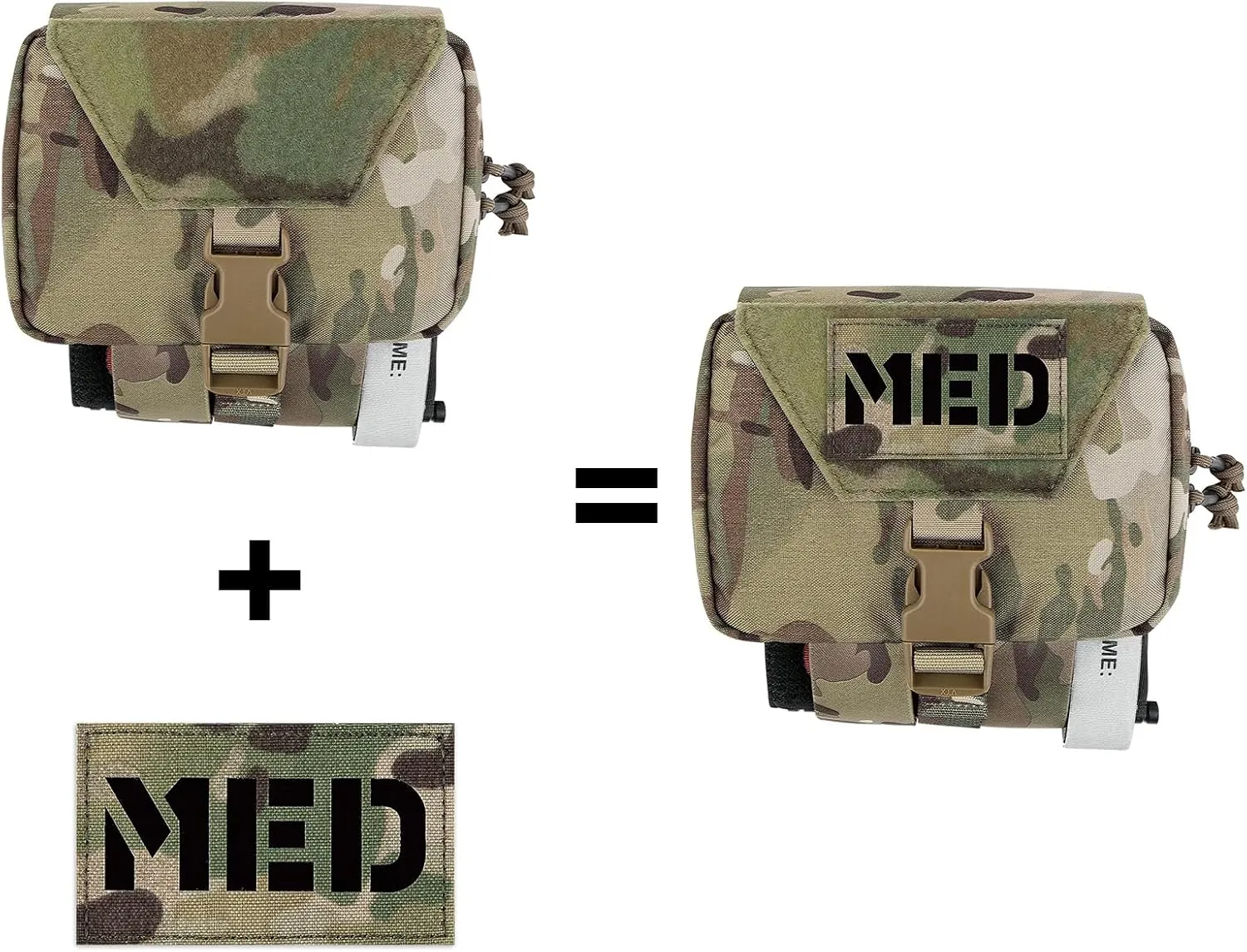PETAC GEAR Tactical Rip Away Medical Pouch Tear Off First Aid IFAK Pouch Molle & Belt Horizontal Outdoor Emergency Survival Bag 