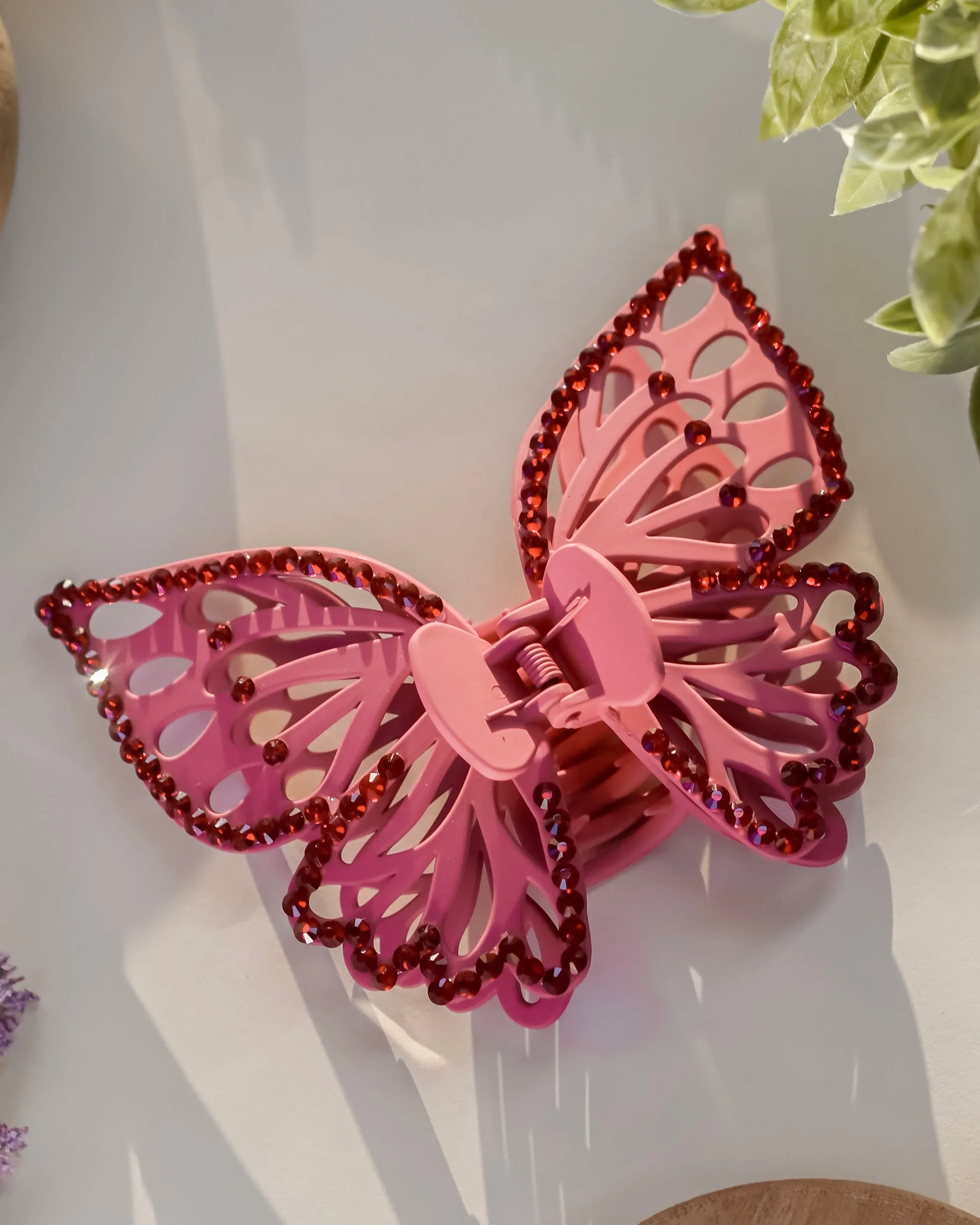 Pink Bedazzled Jumbo Butterfly