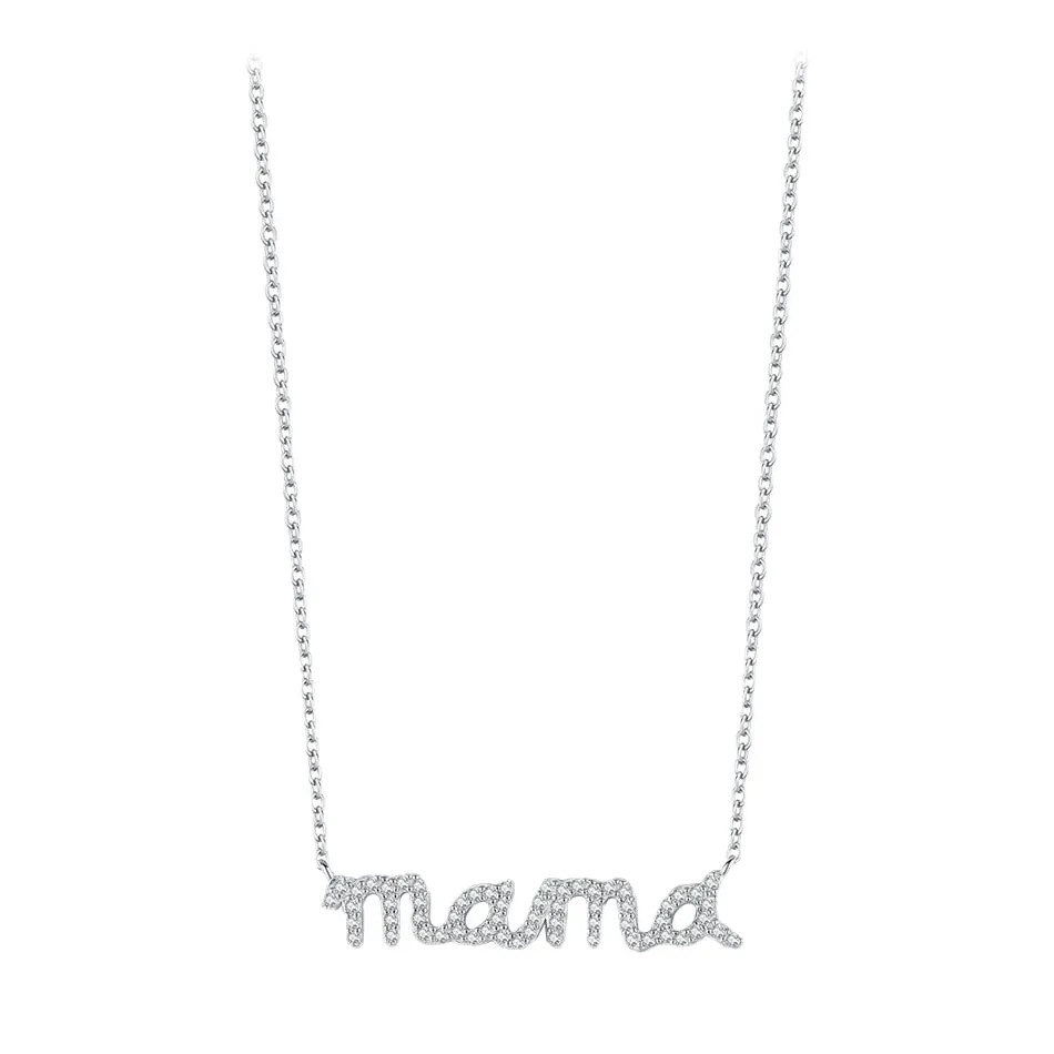 Popular Cross-Border Mama Necklace with Zircon Inlays