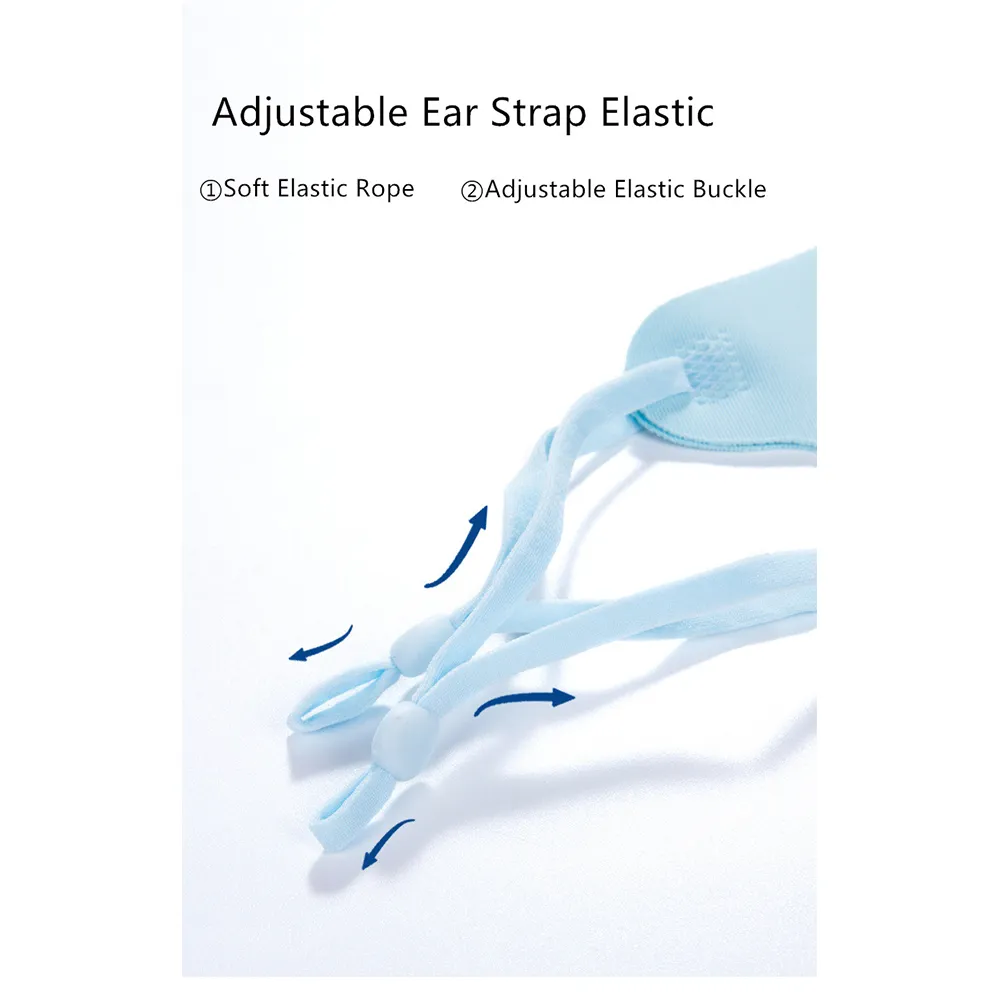 Reusable Cooling Ice Silk Cotton Mask with Adjustable Strap Kids Size