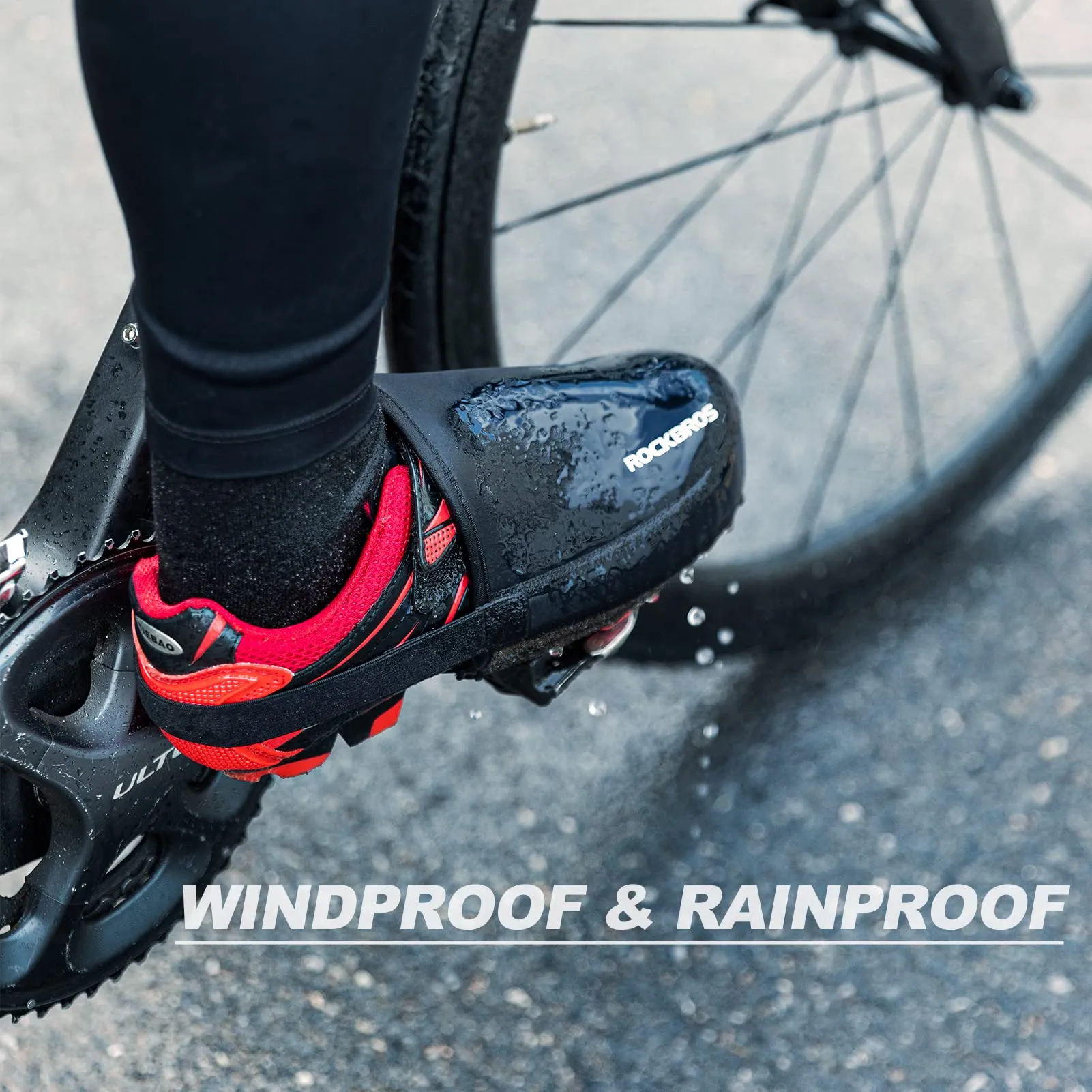 ROCKBROS Cycling Shoe Toe Covers Bike Overshoes Thermal Unisex