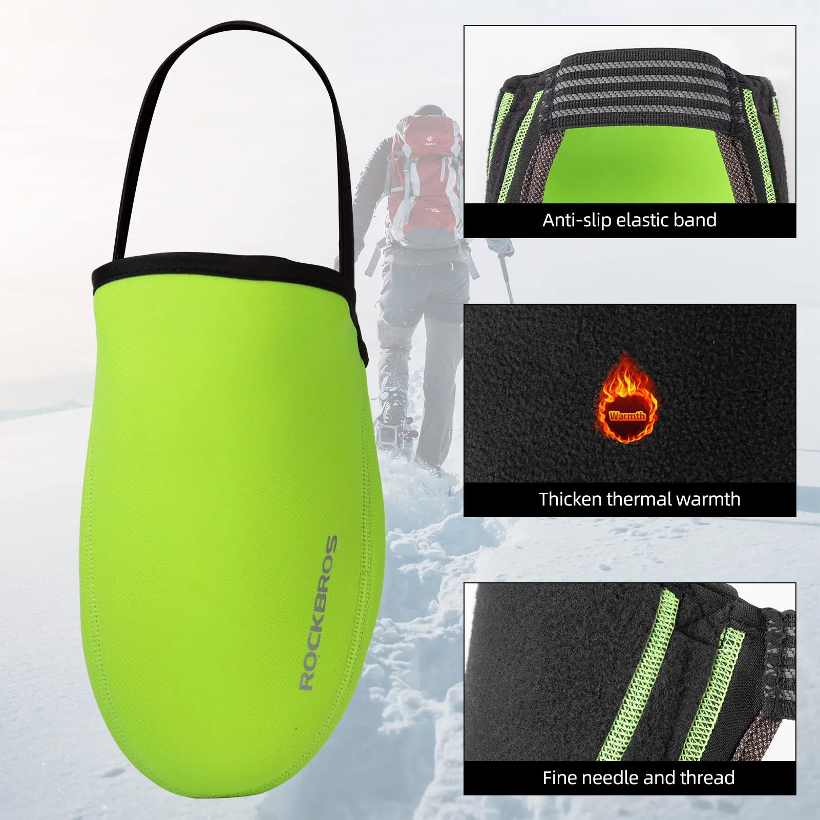 ROCKBROS Cycling Shoe Toe Covers Bike Overshoes Thermal Unisex