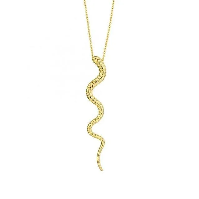 Snake Shaped Clavicle Necklace for Women Pendant Necklace