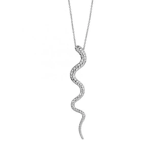 Snake Shaped Clavicle Necklace for Women Pendant Necklace