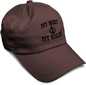Soft Baseball Cap My Boat My Rules Anchor Captain B Funny Anchor Cotton Ship Dad Hats for Men & Women