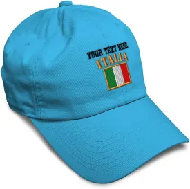Speedy Pros Soft Baseball Cap Italia Flag Embroidery Flags World Cup Soccer Cotton Embroidered Dad Hats for Men & Women