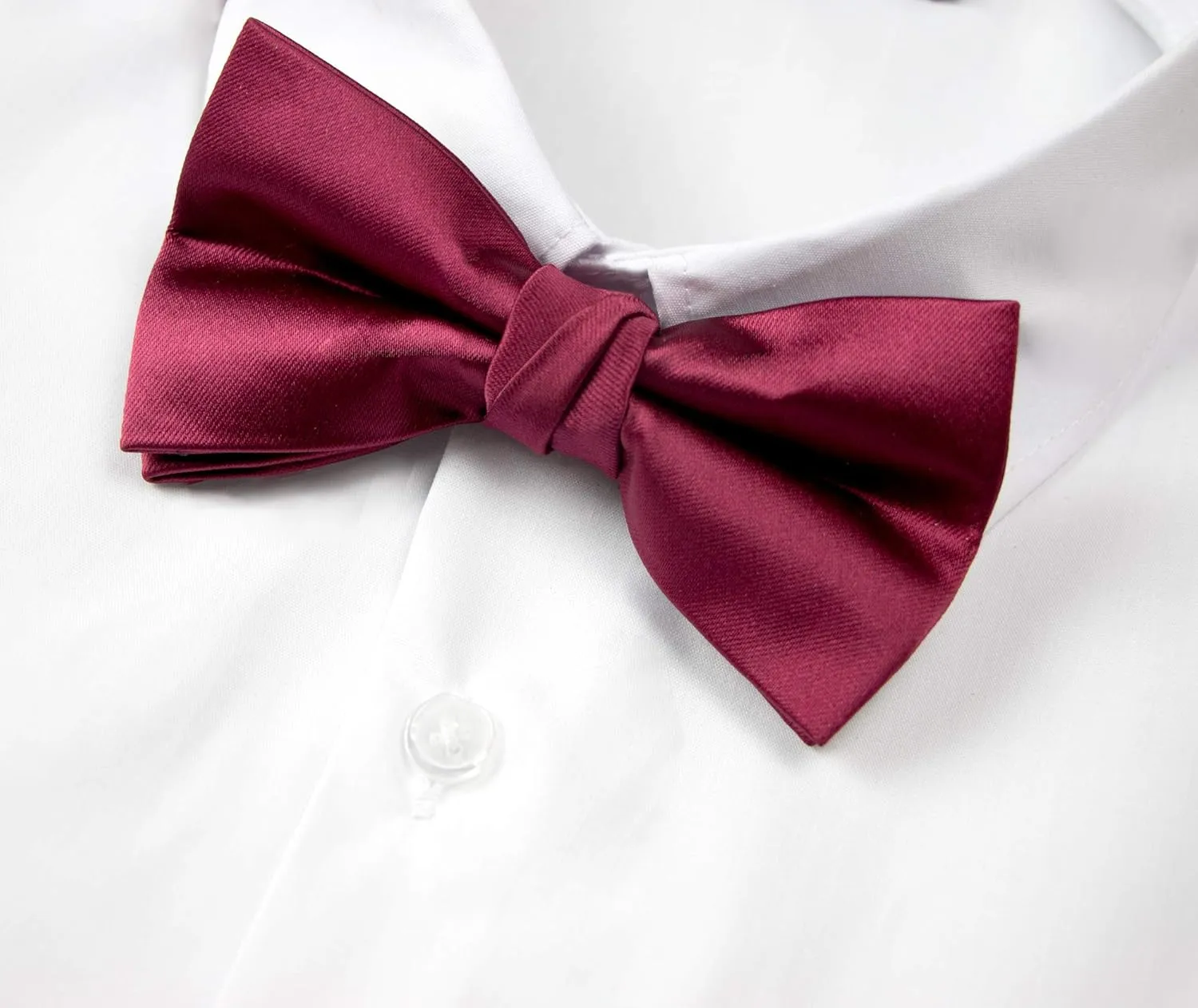Spring Notion Men's Solid Color Satin Microfiber Bow Tie
