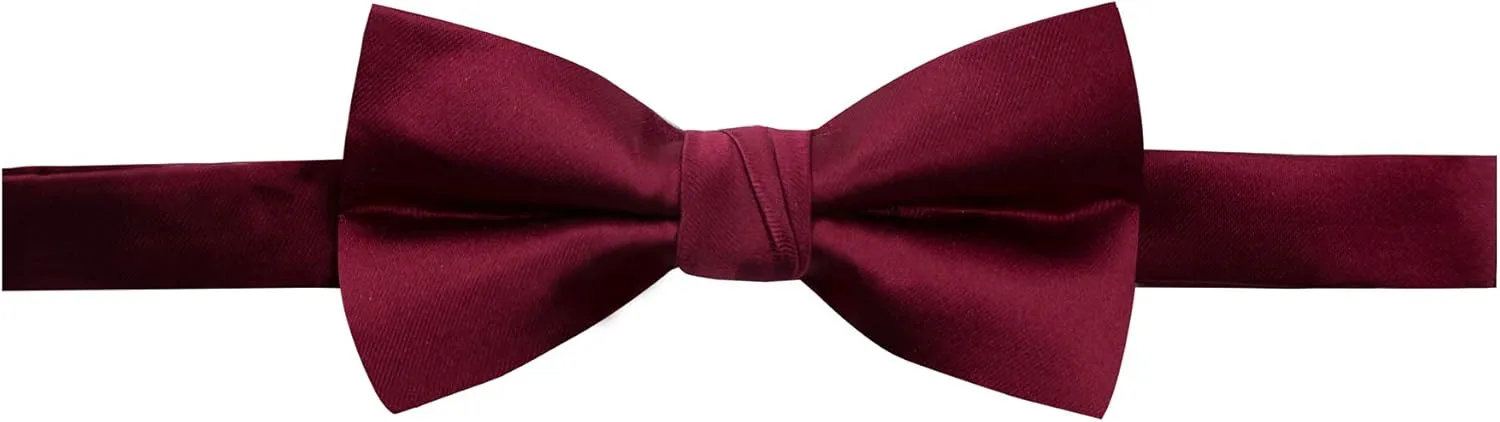 Spring Notion Men's Solid Color Satin Microfiber Bow Tie