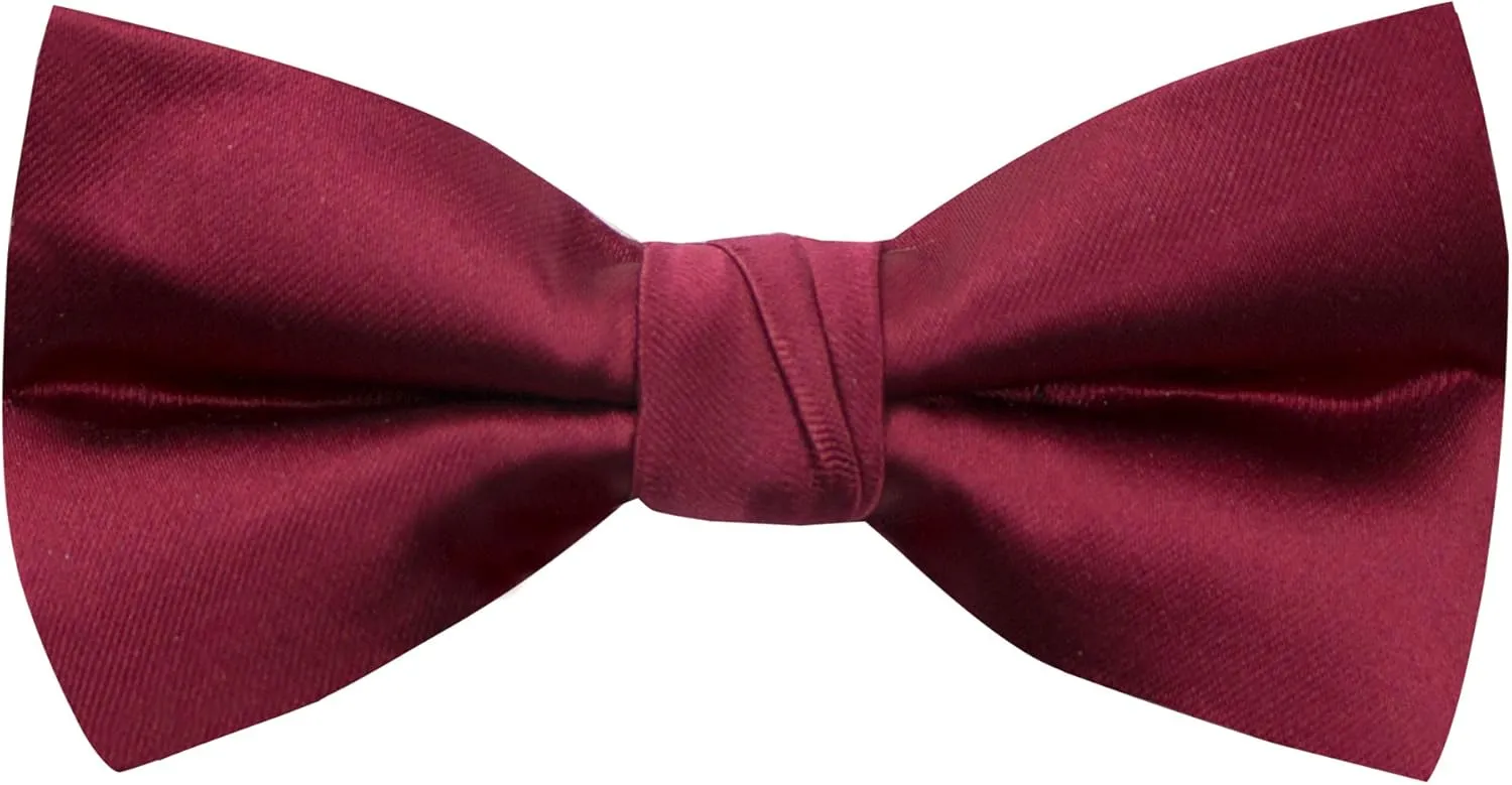 Spring Notion Men's Solid Color Satin Microfiber Bow Tie