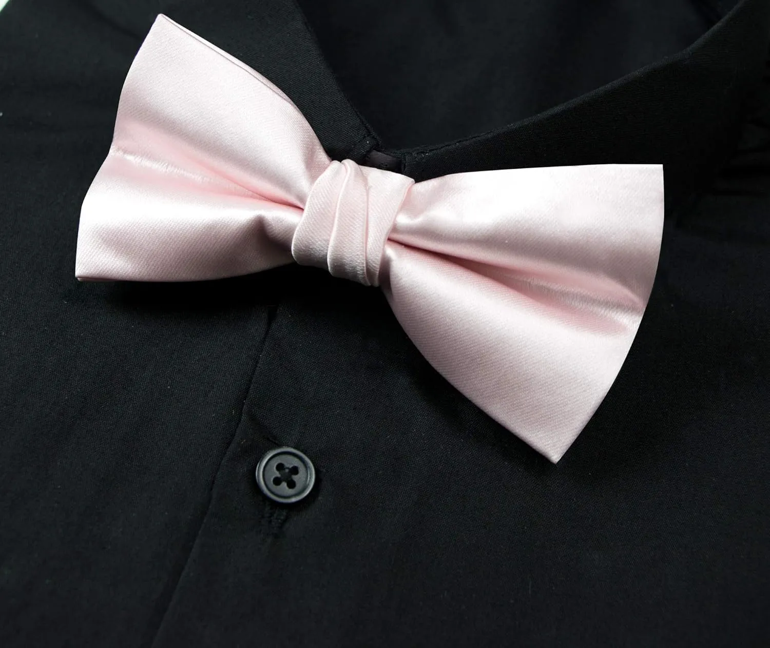 Spring Notion Men's Solid Color Satin Microfiber Bow Tie