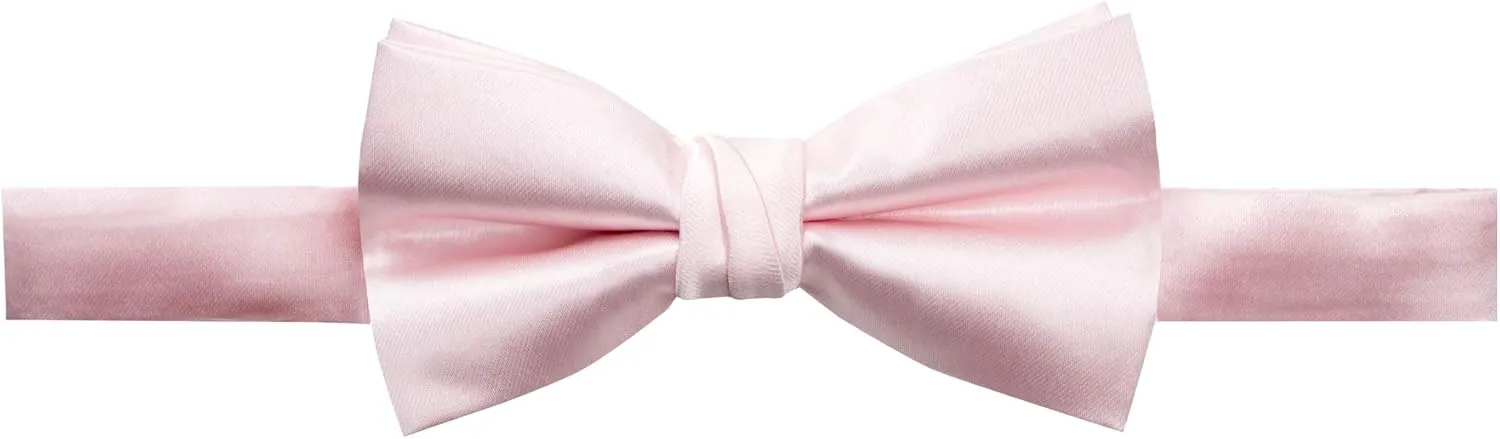 Spring Notion Men's Solid Color Satin Microfiber Bow Tie
