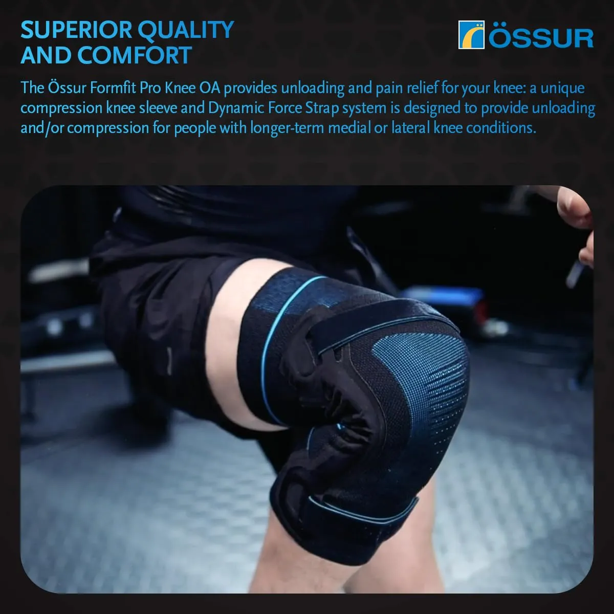 ssur Formfit Pro Knee OA Support - Arthritis Pain Relief Brace with Adjustable Compression for Left/Right Leg - Orthopedic Solution for Osteoarthritis, Joint Support, Mobility Aid & Rehabilitation - X-Large (Right Lateral, Left Medial)