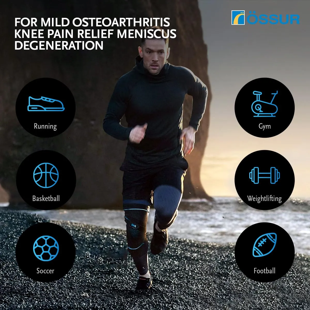 ssur Formfit Pro Knee OA Support - Arthritis Pain Relief Brace with Adjustable Compression for Left/Right Leg - Orthopedic Solution for Osteoarthritis, Joint Support, Mobility Aid & Rehabilitation - X-Large (Right Lateral, Left Medial)