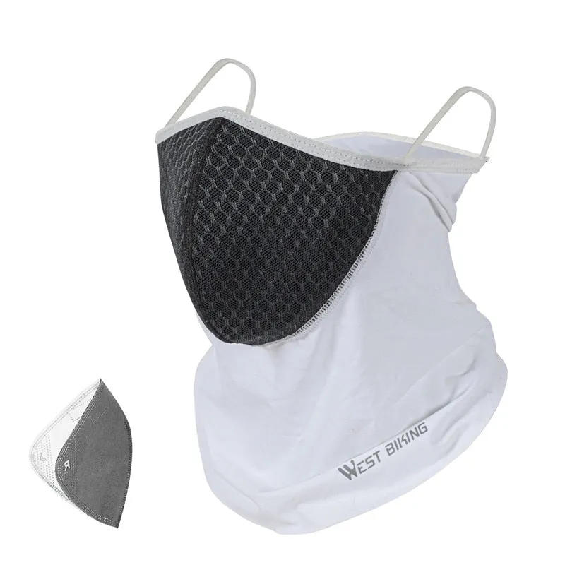 Summer Cycling Headwear Activated Carbon Filter Anti-Pollution Sport Scarf Running Face Cover Protection Accessories