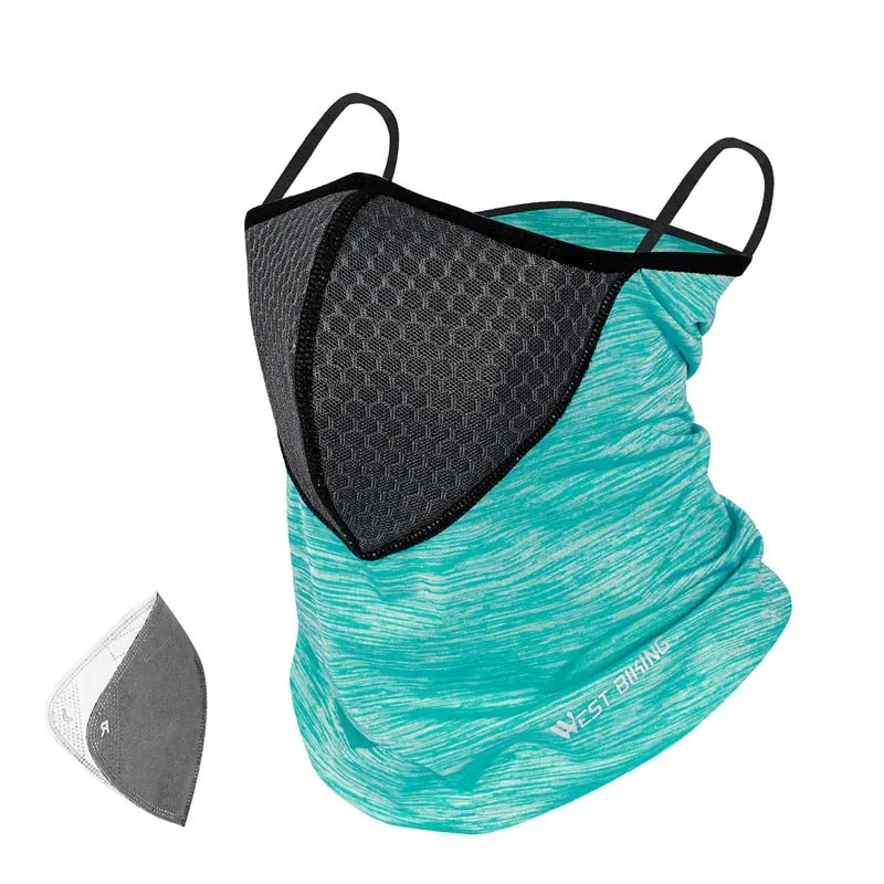 Summer Cycling Headwear Activated Carbon Filter Anti-Pollution Sport Scarf Running Face Cover Protection Accessories
