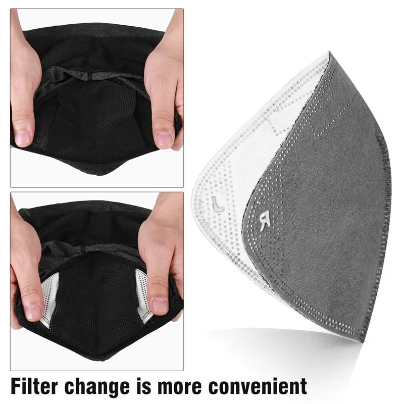 Summer Cycling Headwear Activated Carbon Filter Anti-Pollution Sport Scarf Running Face Cover Protection Accessories