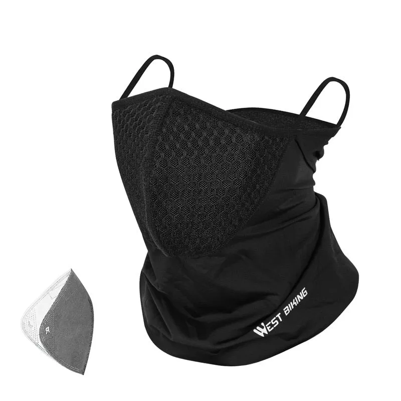 Summer Cycling Headwear Activated Carbon Filter Anti-Pollution Sport Scarf Running Face Cover Protection Accessories