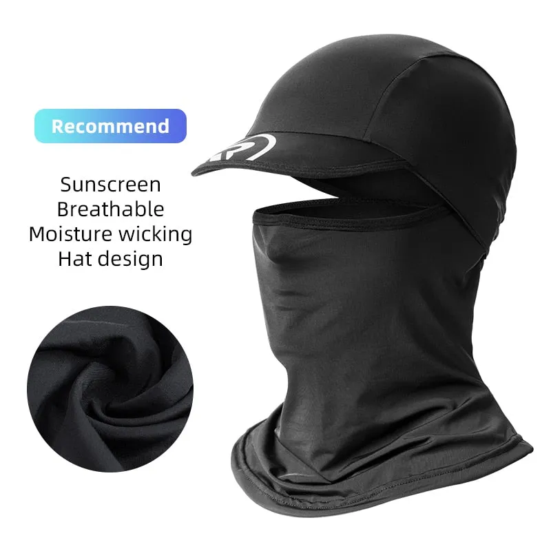 Summer Cycling Sunscreen Cap Bandana Men Bike Ice Silk Anti-UV Hat Bicycle Outdoor Sport Motorcycle Fishing Face Mask