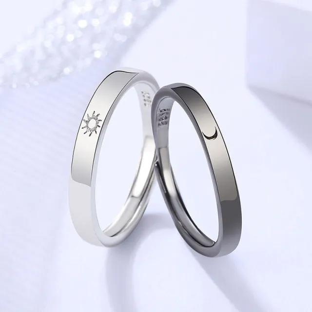 Sun and Moon Rings For Couples
